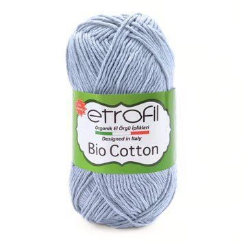 Пряжа Bio Cotton/Біо Котон, сіро-блакитний 10202, Etrofil Etrofil фото