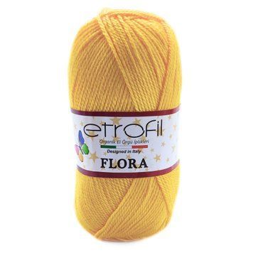 Пряжа Flora/Флора, жовтий 72002, Etrofil 353 фото