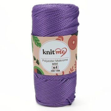 Пряжа Makrome No 4/Макроме №4, світло-бузковий BK140, Knit Me Knit Me фото