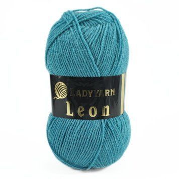 Пряжа Leon/Леон, бірюзовий LN030, Lady Yarn 1488 фото