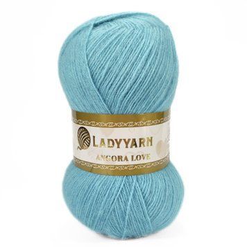 Пряжа Angora Love/Ангора Лав, блакитно-бірюзовий HN020, Lady Yarn 2504 фото