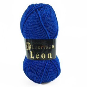 Пряжа Leon/Леон, синій LN031, Lady Yarn 1489 фото