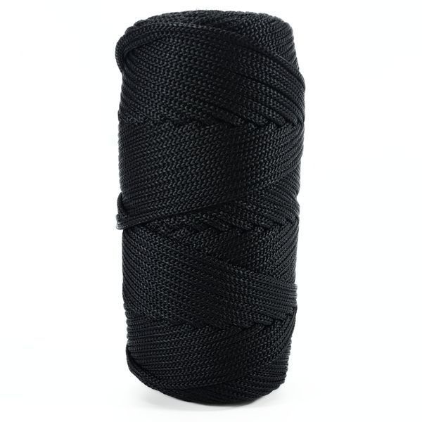 Пряжа Macrame Xl/Макраме ХЛ, чорний B-581, Popyarn Popyarn фото