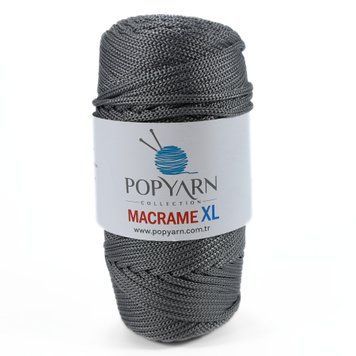 Пряжа Macrame Xl/Макраме ХЛ, сірий B-606, Popyarn Popyarn фото