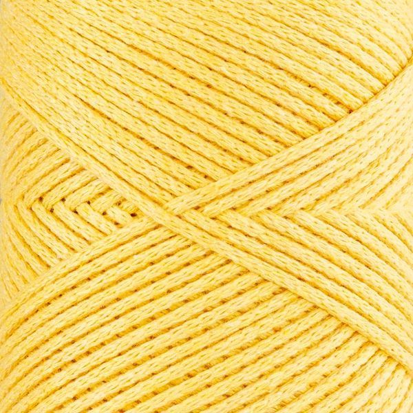 Пряжа Cotton Macrame/Котон Макраме, жовтий 1001/59, Hobbi Trend 5637 фото