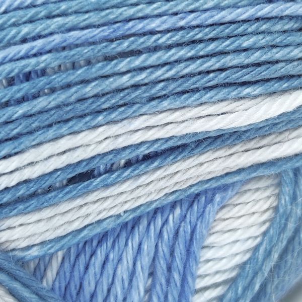 Пряжа Cotton Queen Multi Jacquard/Коттон Квін мульті жакард, ніжно блакитний-блакитний мультіколор 10489, Performance 3556 фото